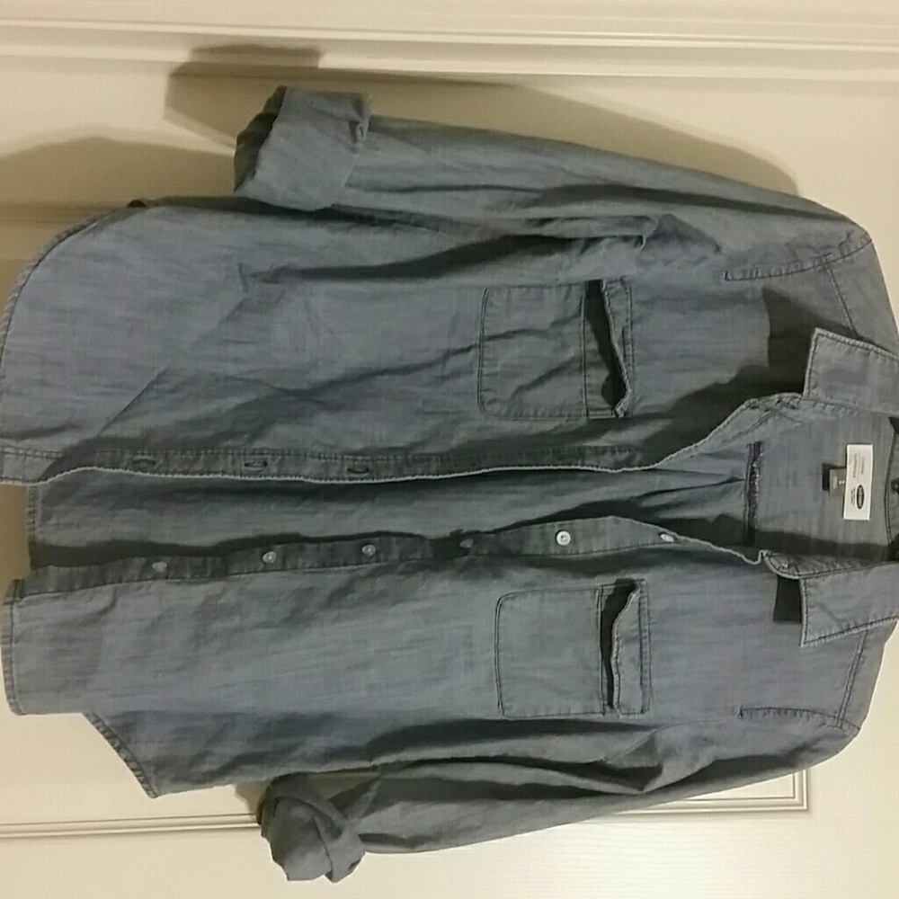 Denim-style button up